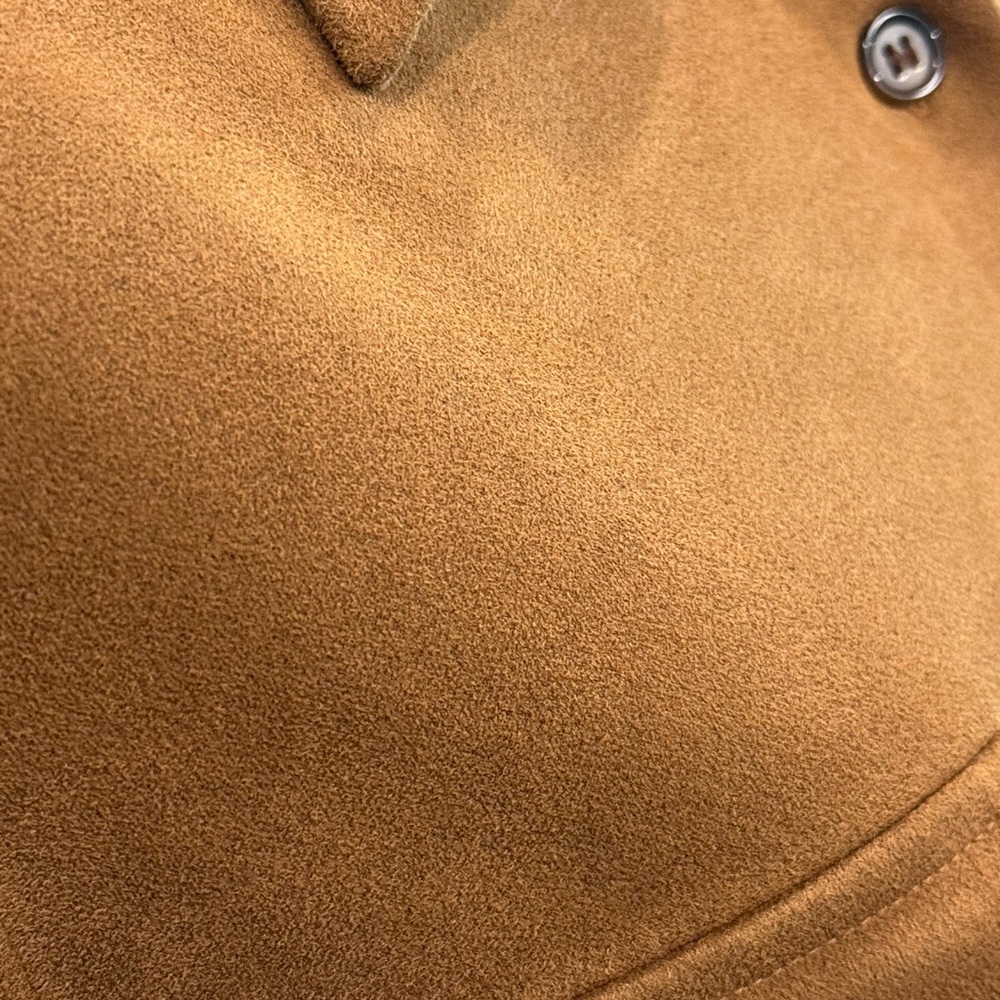 Brown Microsuede Button Down - image 4